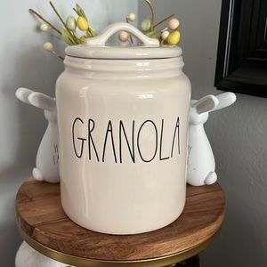 Rae Dunn “Granola” Canister with Loop Hole Lid New